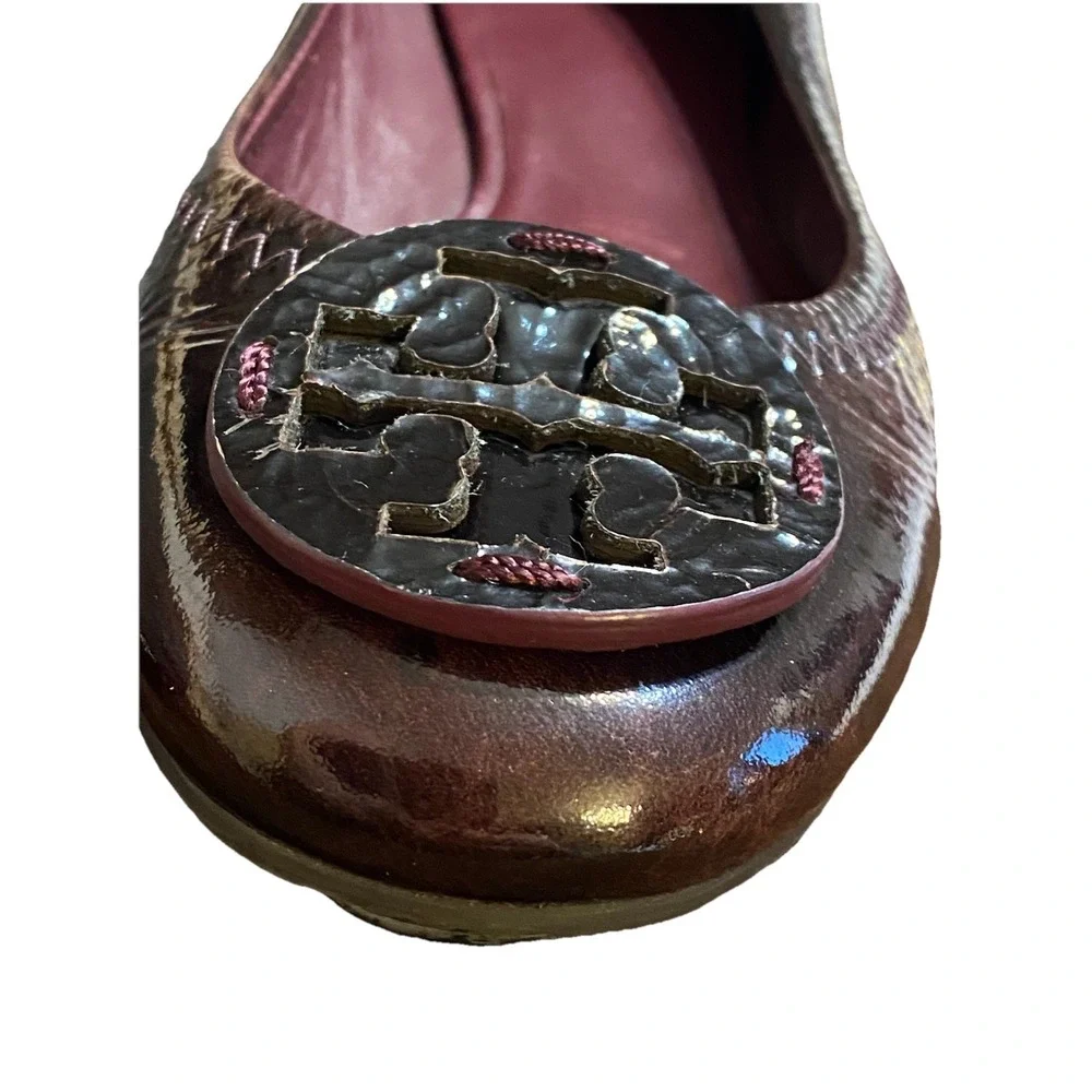 Tory Burch Womens Ballet Flats Dark Purple Color Size 7,5 /8 M In Mint Cond